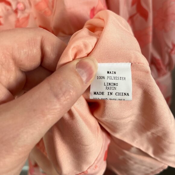 Petal & Pup Forever Print Pink Floral Tiered Midi Dress Long Sleeves Size 12 - Picture 9 of 11